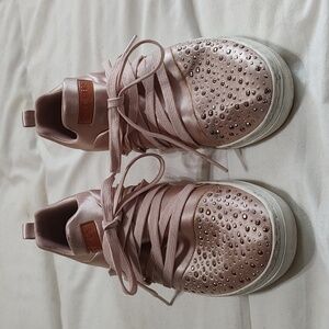 Sketcher Pink Sparkle Slip On shoes Size 7.5